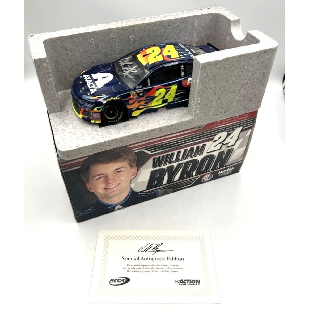 SIGNED William Byron 2018 Axalta 1:24 ELITE Diecast Chevy Camaro ZL1 1/1024 COA